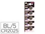 Maxell Pilas de Litio CR2025 3V - Pack de 5 unidades
