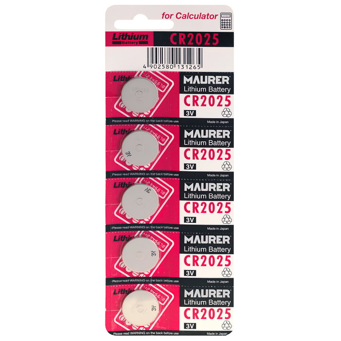 Maxell Pilas de Litio CR2025 3V - Pack de 5 unidades