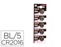 Maxell Pilas de Litio CR2016 de 3V - Pack de 5