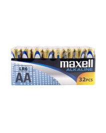 Maxell Pilas Alcalinas AA LR06 Pack de 32 unidades