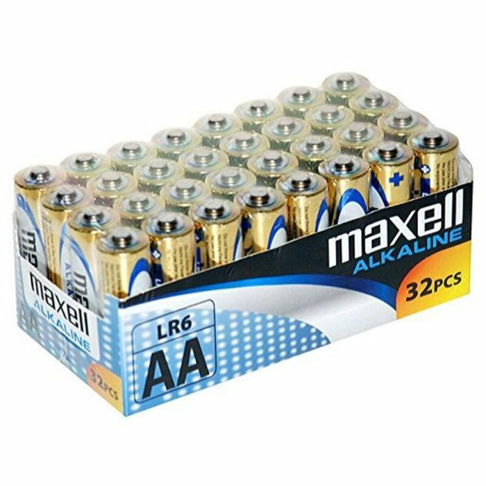 Maxell Pilas Alcalinas AA LR06 Pack de 32 unidades