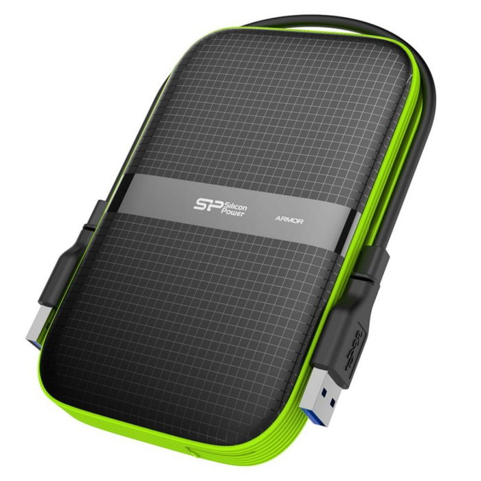 Silicon Power Armor A60 Disco Duro Externo 2TB 2.5" USB 3.1 Resistente a Golpes, Agua y Polvo para Almacenamiento Portátil