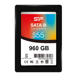 Silicon Power S55 SSD Interno 2.5" 960GB SATA III 3D NAND TLC Negro - SP960GBSS3S55S25