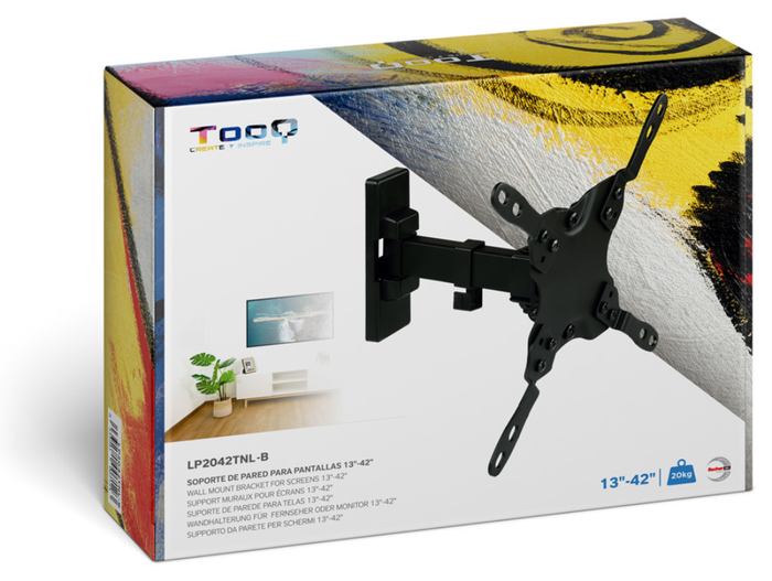 Tooq Soporte de Pared Giratorio LP2042TNL-B para TV de 13-42 pulgadas
