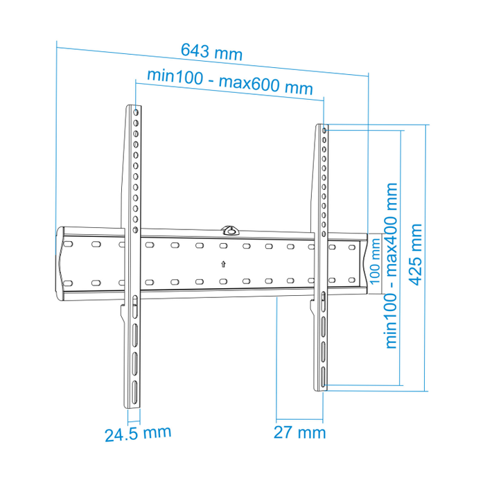 TOOQ Soporte TV LP4170F-B para Pantallas de 37" a 70", VESA 600x400, Negro TOOQ Soporte TV LP4170F-B para Pantallas de 37" a 70", VESA 600x400, Negro