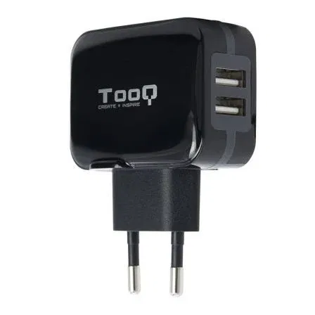 Tooq TQWC-1S02 Cargador de Pared 2 USB 17W Negro Tooq TQWC-1S02 Cargador de Pared 2 USB 17W Negro