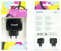Tooq TQWC-1S02 Cargador de Pared 2xUSB Negro