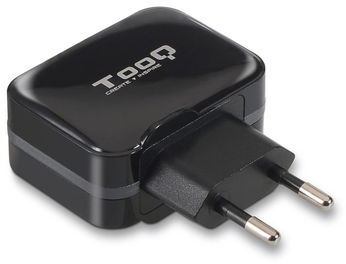 Tooq TQWC-1S02 Cargador de Pared 2xUSB Negro