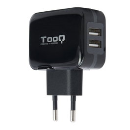 Tooq TQWC-1S02 Cargador de Pared 2xUSB Negro