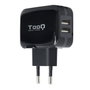 Tooq TQWC-1S02 Cargador de Pared 2xUSB Negro