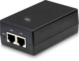 Ubiquiti Adaptador Power over Ethernet POE-24-12W-G, 24VDC, 1.0A, Puerto LAN Gigabit, Negro