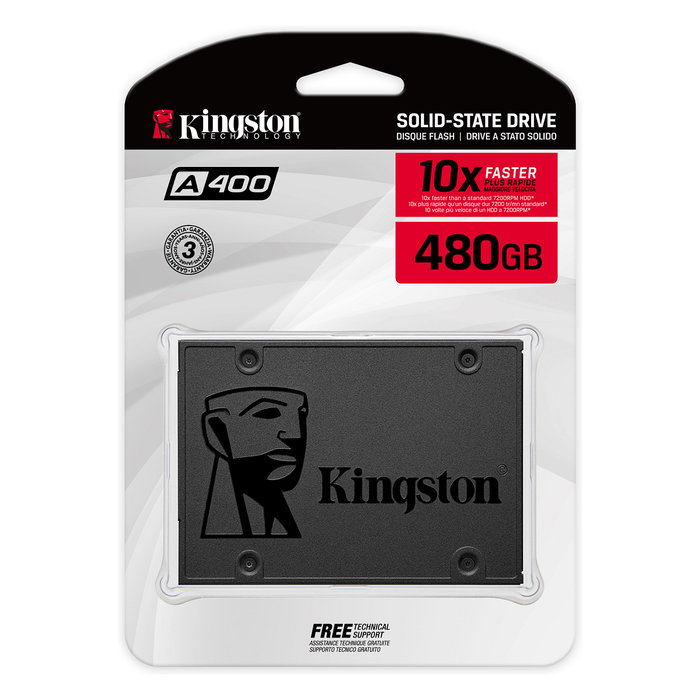 Kingston A400 480 GB SSD 2.5 pulg SATA III Kingston A400 480 GB SSD 2.5 pulg SATA III