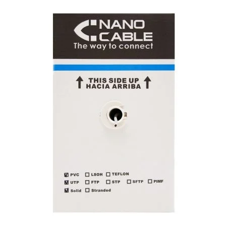 Nano Cable 10.20.0304 Cable RJ45 UTP Cat.5e, Rigido AWG24, 305m, Gris Nano Cable 10.20.0304 Cable RJ45 UTP Cat.5e, Rigido AWG24, 305m, Gris