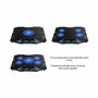 EWENT Base de refrigeración EW1259 para portátiles de hasta 17 pulgadas con 5 ventiladores y LED azul