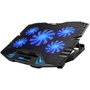 EWENT Base de refrigeración EW1259 para portátiles de hasta 17 pulgadas con 5 ventiladores y LED azul