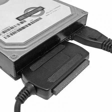 CABLE ADAPTADOR USB 2.0 A IDE SATA APPROX APPC08 SOPORTA 2XHDD NEGRO