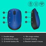 Logitech M171 Ratón Inalámbrico Azul/Negro, 1000 DPI, 2.4 GHz