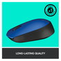Logitech M171 Ratón Inalámbrico Azul/Negro, 1000 DPI, 2.4 GHz