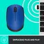 Logitech M171 Ratón Inalámbrico Azul