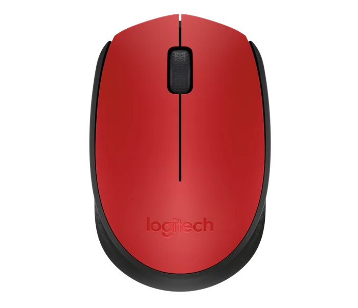 Logitech M171 Ratón Inalámbrico Ambidextro Rojo/Negro