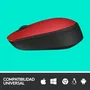 Logitech M171 Ratón Inalámbrico Ambidextro Rojo/Negro