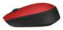 Logitech M171 Ratón Inalámbrico, RF Wireless, Pila Alcalina, Rojo