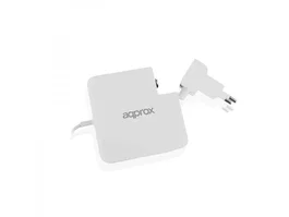 Approx APPUAAPL Adaptador de Corriente para Portátil Apple 45W/60W/85W con Conector Tipo L y Puerto USB de 5V/2.1A, Color Blanco