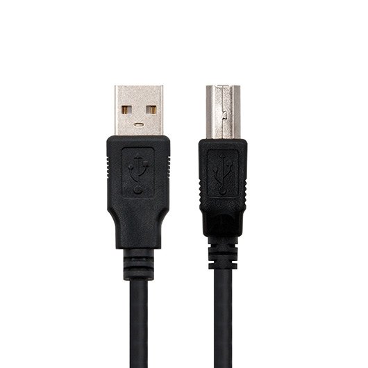Nanocable Cable de Impresora USB 2.0, A a B Macho, 1,8 m, Negro
