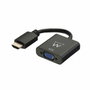 Ewent EW9864 Adaptador HDMI a VGA con Audio, 0,2 m, Negro