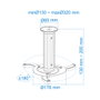 Tooq Soporte Universal de Techo Giratorio 360º para Proyector Negro