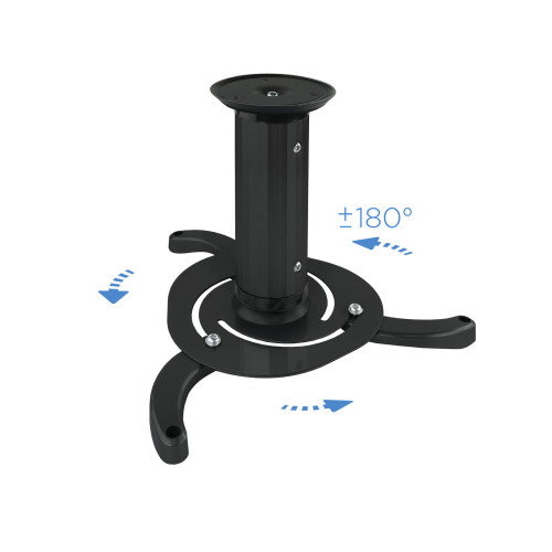 Tooq Soporte Universal de Techo Giratorio 360º para Proyector Negro
