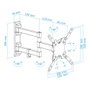 Tooq Soporte de Pared Articulado LP2142TNL-B para Pantallas de 13-42 Pulgadas