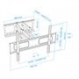 Tooq Soporte de Pared Giratorio e Inclinable LP6270TN-B para TV de 37-70 pulgadas