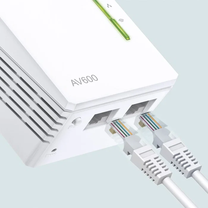 TP-Link TL-WPA4220 Kit Powerline Wi-Fi Extender AV600, 600 Mbps, 2 Puertos Ethernet 10/100 Mbps, Wi-Fi 4 (802.11n/b/g), Blanco
