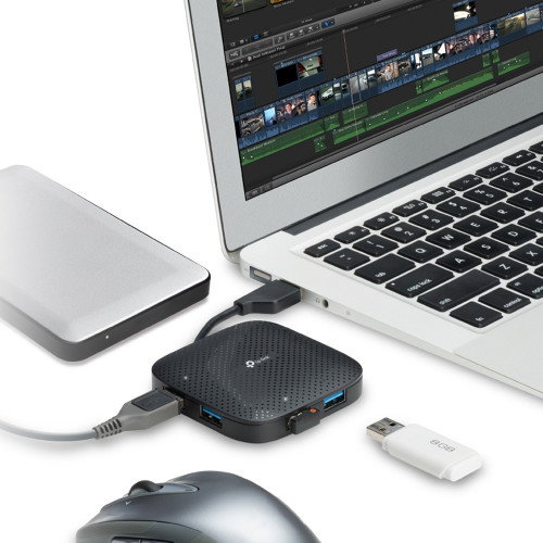 TP-Link UH400 Hub de 4 Puertos USB 3.2 Gen 1 Negro