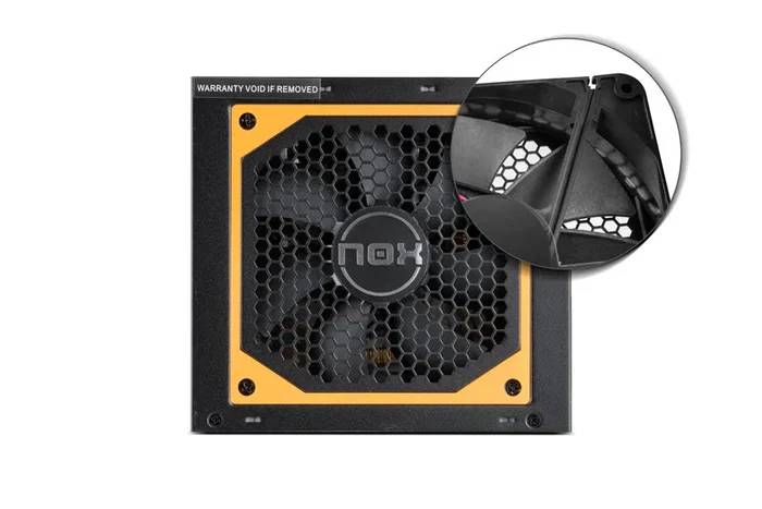 NOX Urano VX 650W - Fuente de alimentación ATX - Certificación 80 PLUS Bronze - Ventilador PWM 120mm - Cables planos - PC Gaming