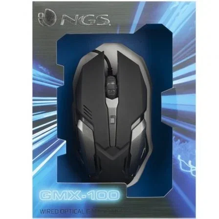 Raton Ngs Gaming Gmx-100 Optico 1000-1200-1800-2400 Dpi 6 Botones Led 7 Colores 2,4 grhz