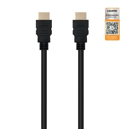 Nanocable Cable HDMI 2.0 10.15.3601 Macho - Macho 1m Certificado Premium 4K@60Hz Negro