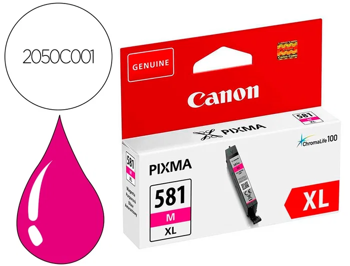 Canon CLI-581XL Magenta Cartucho de Tinta XL Canon CLI-581XL Magenta Cartucho de Tinta XL