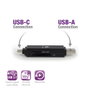 EWENT Lector de tarjetas EW1075 USB-C/USB-A Negro