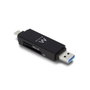 EWENT Lector de tarjetas EW1075 USB-C/USB-A Negro
