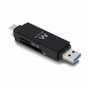 EWENT Lector de tarjetas EW1075 USB-C/USB-A Negro