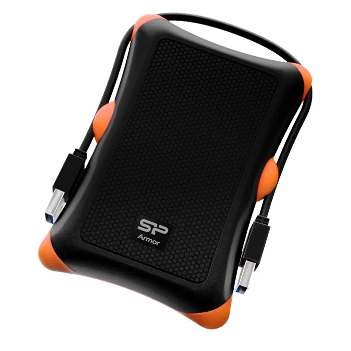 Silicon Power Armor A30 Disco Duro Externo 1 TB HDD 2.5" USB 3.2 Gen 1 - Resistente a Golpes, Negro