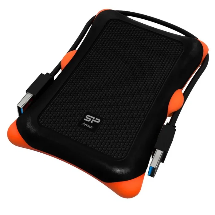 Silicon Power Armor A30 Disco Duro Externo 1 TB HDD 2.5" USB 3.2 Gen 1 - Resistente a Golpes, Negro