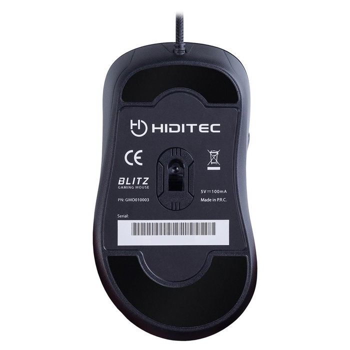 Hiditec Ratón Gaming Blitz GMO010003 con Sensor Infrarrojos, 3500 DPI Ajustable, 7 Botones Programables, Diseño Ergonómico