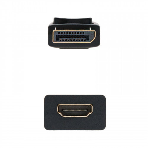 Nanocable Conversor DisplayPort Macho a HDMI Hembra 15 cm Negro Nanocable Conversor DisplayPort Macho a HDMI Hembra 15 cm Negro