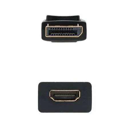 Nano Cable 10.16.0502 Conversor DisplayPort Macho a HDMI Hembra 15cm Negro