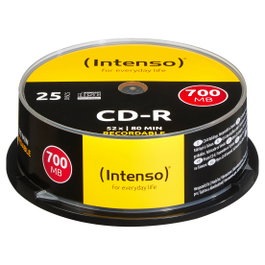 Intenso CD-R 700MB 52x Spindle (25 unidades)