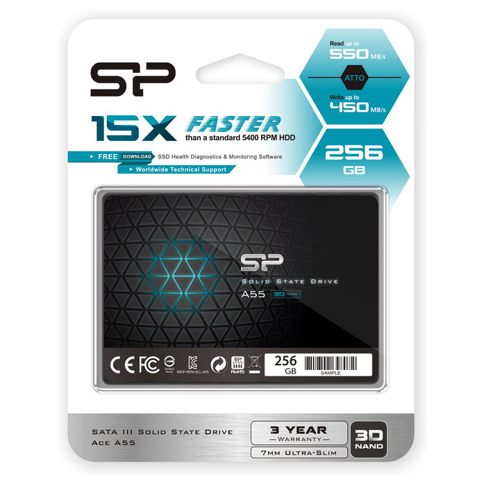 Silicon Power Ace A55 256GB SSD 2.5 pulg. SATA III