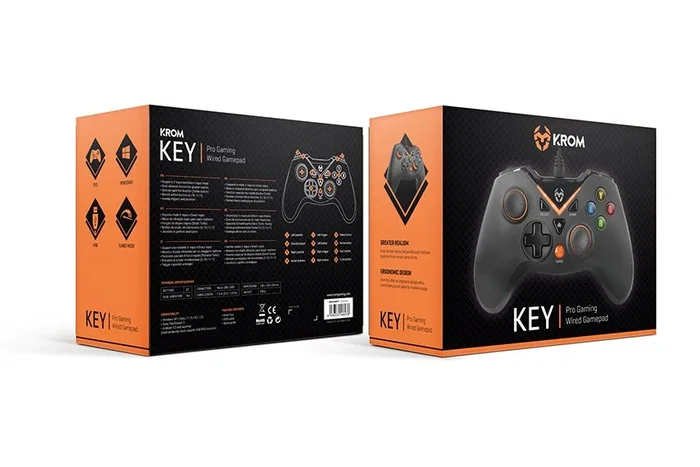 Krom Gamepad Key NXKROMKEY Negro USB para PC, Android y PS3